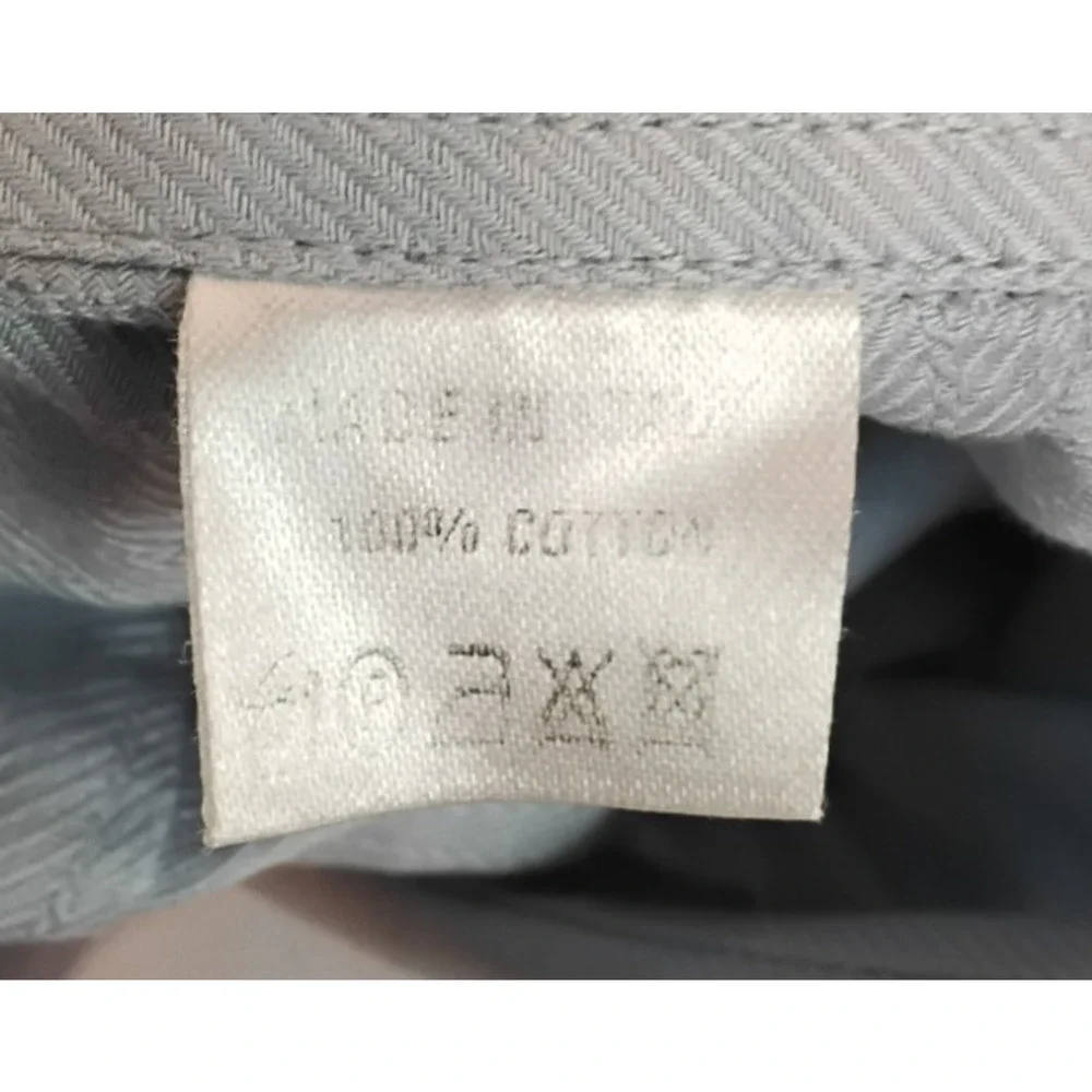 Gucci Cotton Twill Button Up Shirt Men's 15 1/2 Light Blue Made in Italy #Z5764